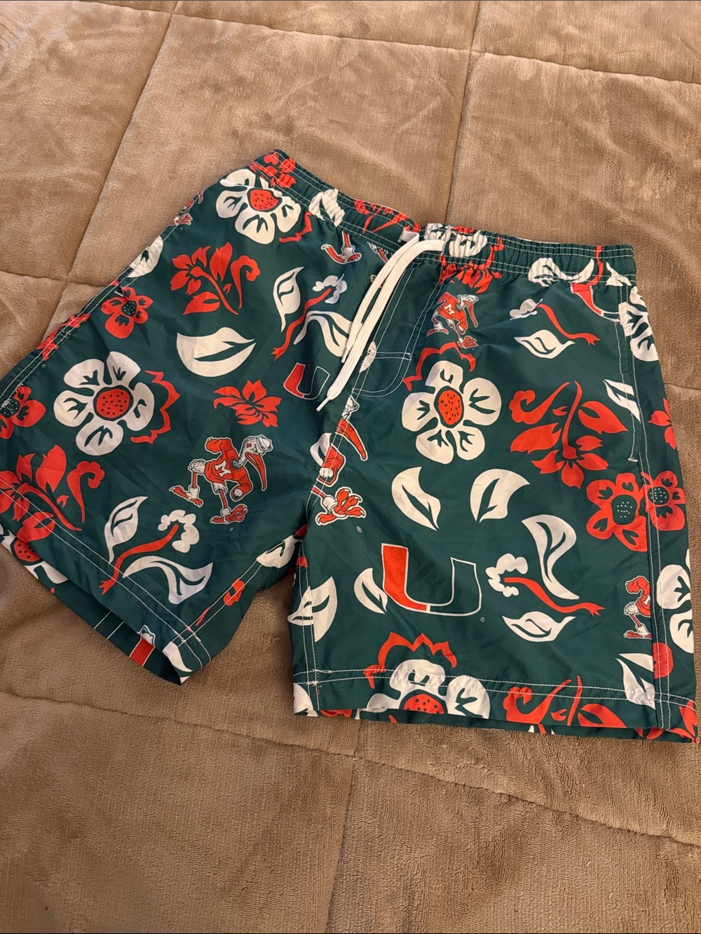 Men's Miami Hurricanes  Floral Swim Shorts